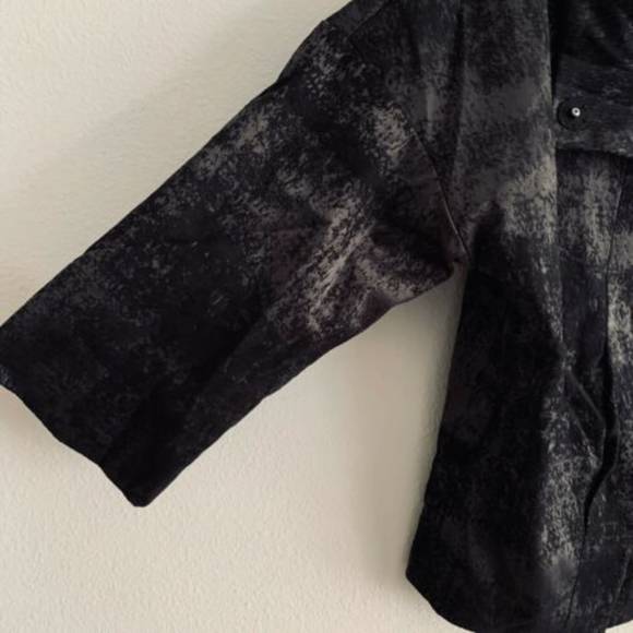 Eileen Fisher Marbled Light Petite Swing Jacket - Picture 3 of 5